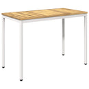 vidaXL Kerti étkezőasztal Fehér 108,5 x 55 x 75 cm Tömör Akácfa
