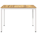 vidaXL Kerti étkezőasztal Fehér 108,5 x 55 x 75 cm Tömör Akácfa