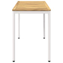 vidaXL Kerti étkezőasztal Fehér 108,5 x 55 x 75 cm Tömör Akácfa