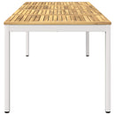 vidaXL Kerti étkezőasztal Fehér 147 x 88,5 x 75 cm Tömör Akácfa