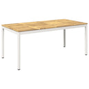 vidaXL Kerti étkezőasztal Fehér 180 x 88,5 x 75 cm Tömör Akácfa