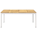 vidaXL Kerti étkezőasztal Fehér 180 x 88,5 x 75 cm Tömör Akácfa