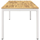 vidaXL Kerti étkezőasztal Fehér 180 x 88,5 x 75 cm Tömör Akácfa