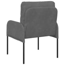 vidaXL Kanapék párnával 55cm Sötétszürke Furnér
