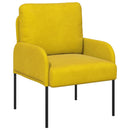 vidaXL Kanapék párnával 55cm Sárga Furnér