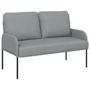 vidaXL Kanapék párnával 110cm Világosszürke Furnér
