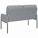 vidaXL Kanapék párnával 110cm Világosszürke Furnér