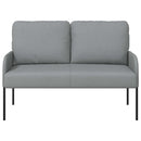 vidaXL Kanapék párnával 110cm Világosszürke Furnér