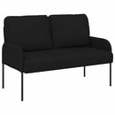 vidaXL Kanapék párnával 110cm Fekete Furnér