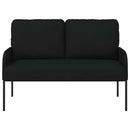 vidaXL Kanapék párnával 110cm Fekete Furnér