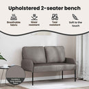 vidaXL Kanapék párnával 110cm Tópszínű Furnér
