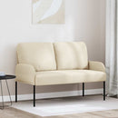 vidaXL Kanapék párnával 110cm Krém Furnér