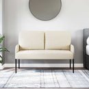 vidaXL Kanapék párnával 110cm Krém Furnér