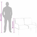 vidaXL Kanapék párnával 110cm Krém Furnér
