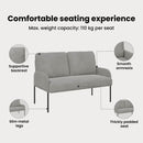 vidaXL Kanapék párnával 110cm Világosszürke Furnér