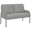 vidaXL Kanapék párnával 110cm Világosszürke Furnér
