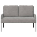 vidaXL Kanapék párnával 110cm Világosszürke Furnér