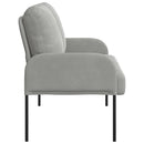 vidaXL Kanapék párnával 110cm Világosszürke Furnér