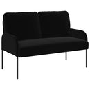 vidaXL Kanapék párnával 110cm Fekete Furnér