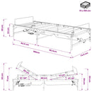 vidaXL Elektromosan Állítható Ágykeret Fekete 75 x 190 cm Acél