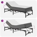 vidaXL Elektromosan Állítható Ágykeret Fekete 90 x 190 cm Acél