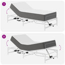 vidaXL Elektromosan Állítható Ágykeret Fehér 107 x 200 cm Acél