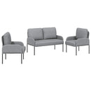 vidaXL Ülőgarnitúrák 3 pcs Világosszürke 115 x 56 x 80 cm Furnér