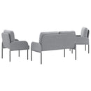 vidaXL Ülőgarnitúrák 3 pcs Világosszürke 115 x 56 x 80 cm Furnér