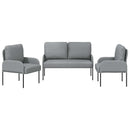 vidaXL Ülőgarnitúrák 3 pcs Világosszürke 115 x 56 x 80 cm Furnér