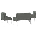 vidaXL Ülőgarnitúrák 3 pcs Sötétszürke 115 x 56 x 80 cm Furnér