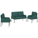 vidaXL Ülőgarnitúrák párnával 3 pcs Sötétzöld 115 x 56 x 80 cm Furnér