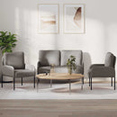 vidaXL Ülőgarnitúrák párnával 3 pcs Tópszínű 115 x 56 x 80 cm Furnér