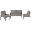 vidaXL Ülőgarnitúrák párnával 3 pcs Tópszínű 115 x 56 x 80 cm Furnér