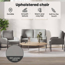 vidaXL Ülőgarnitúrák 3 pcs Világosszürke 115 x 56 x 80 cm Furnér