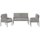 vidaXL Ülőgarnitúrák 3 pcs Világosszürke 115 x 56 x 80 cm Furnér