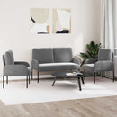 vidaXL Ülőgarnitúrák 3 pcs Sötétszürke 115 x 56 x 80 cm Furnér