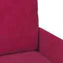 vidaXL Ülőgarnitúrák 3 db Bordó 115 x 56 x 80 cm Bársony