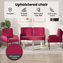 vidaXL Ülőgarnitúrák párnával 3 pcs Bordó 115 x 56 x 80 cm Furnér
