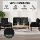 vidaXL Ülőgarnitúrák párnával 3 pcs Fekete 115 x 56 x 80 cm Furnér