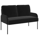 vidaXL Ülőgarnitúrák párnával 3 pcs Fekete 115 x 56 x 80 cm Furnér