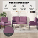 vidaXL Ülőgarnitúrák párnával 3 pcs Lila 115 x 56 x 80 cm Furnér