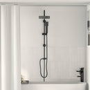 vidaXL Zuhanyrendszer Fekete 47 x 20 x 95 cm Rozsdamentes acél