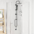 vidaXL Zuhanyrendszer Fekete 47 x 20 x 95 cm Rozsdamentes acél