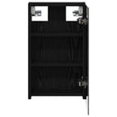 vidaXL Fürdőszobai tükörszekrény Fekete tölgy 30 x 10,5 x 50 cm