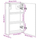vidaXL Fürdőszobai tükörszekrény Beton Szürke 30 x 10,5 x 50 cm