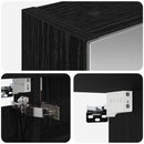 vidaXL Fürdőszobai tükörszekrény Fekete tölgy 40 x 10,5 x 60,5 cm