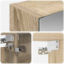 vidaXL Fürdőszobai tükörszekrény Sonoma tölgy 40 x 10,5 x 60,5 cm