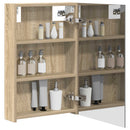 vidaXL Fürdőszobai tükörszekrény Sonoma tölgy 40 x 10,5 x 60,5 cm