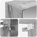 vidaXL Fürdőszobai tükörszekrény Szürke Sonoma 40 x 10,5 x 60,5 cm