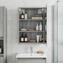 vidaXL Fürdőszobai tükörszekrény Szürke Sonoma 40 x 10,5 x 60,5 cm